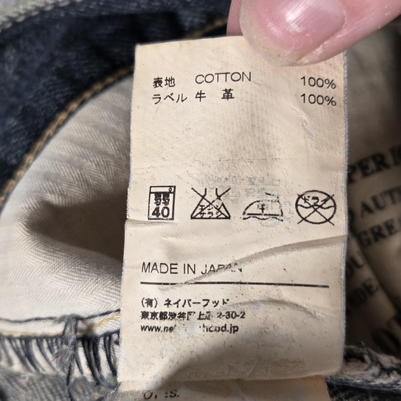 Neighborhood Jeans Mens Selvedge Whiskers Honeycomb Tracks Straight Fits 32x28 - Picture 7 of 15